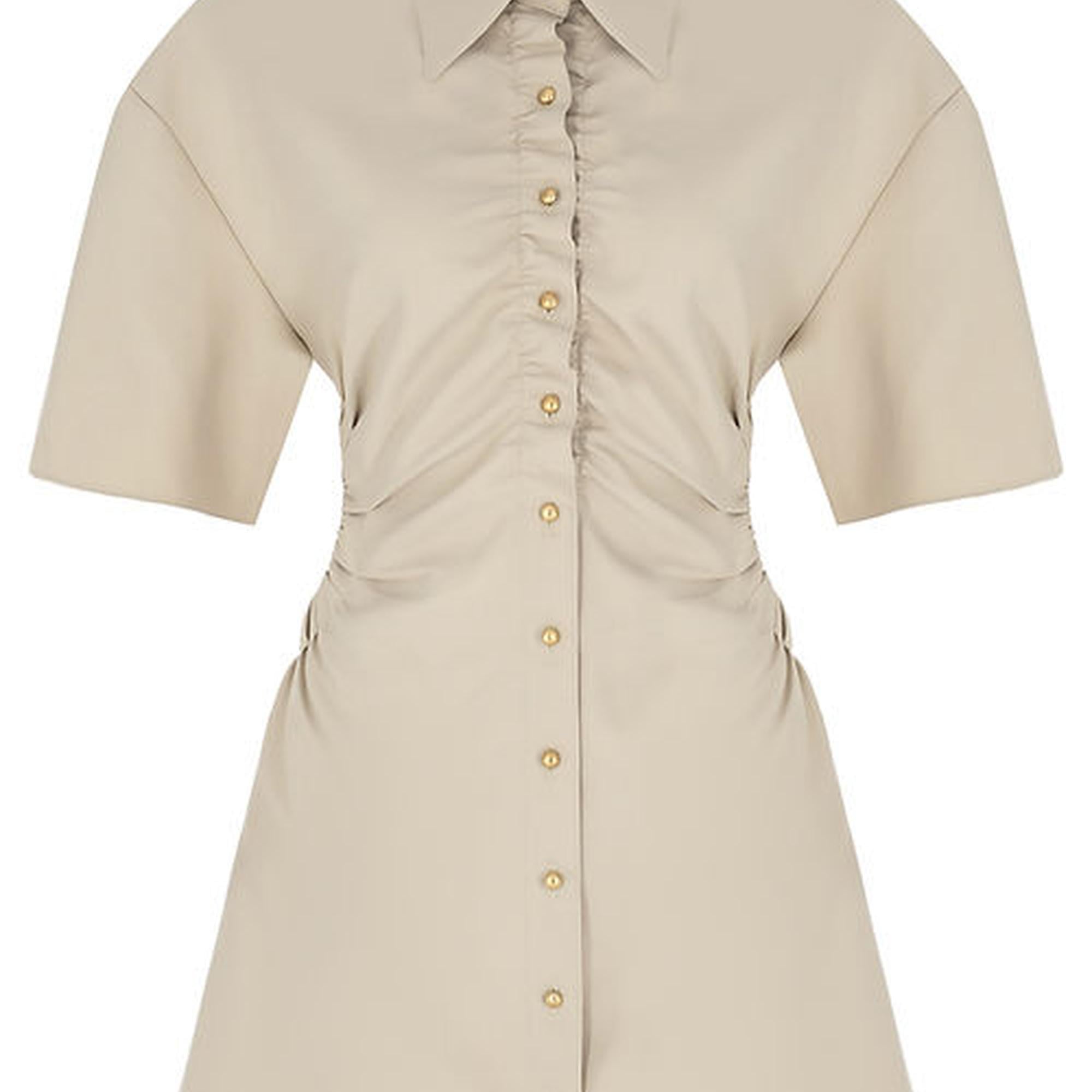 Wabi Sabi Kadın Bej Dorato Düğmeli Elbise