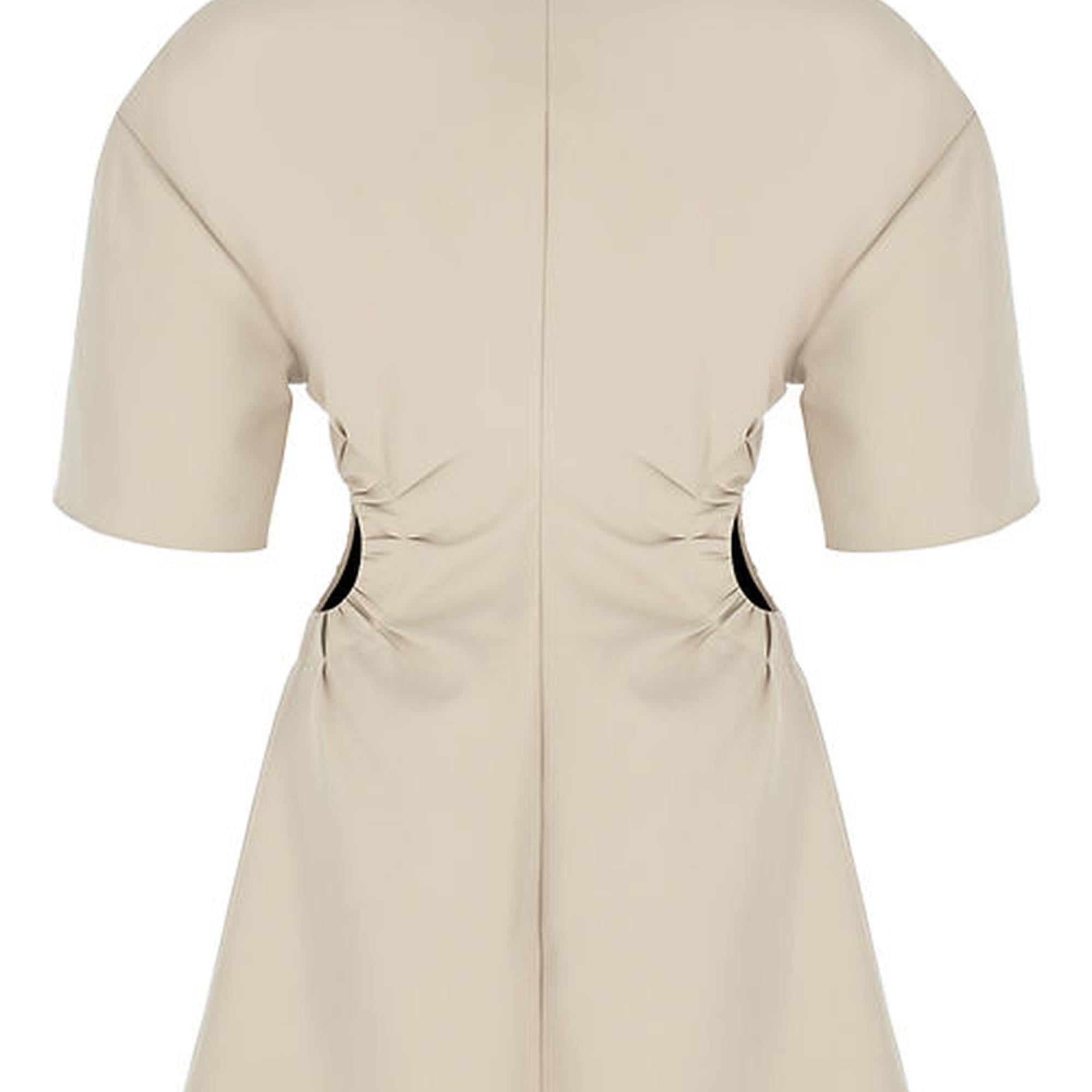 Wabi Sabi Kadın Bej Dorato Düğmeli Elbise