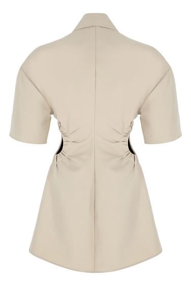  Wabi Sabi Kadın Bej Dorato Düğmeli Elbise