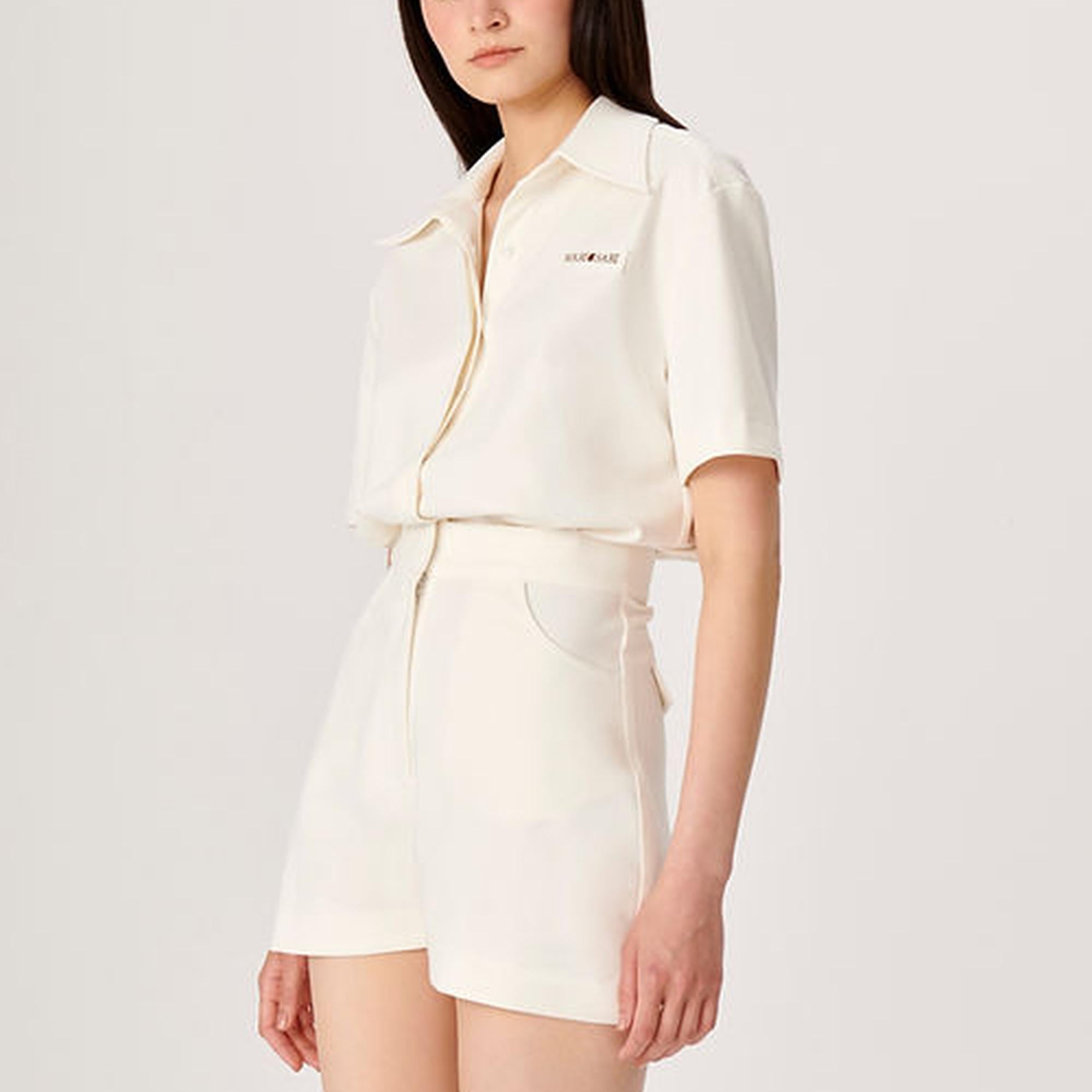 Wabi Sabi Kadın Ekru Eterno Kısa Tulum