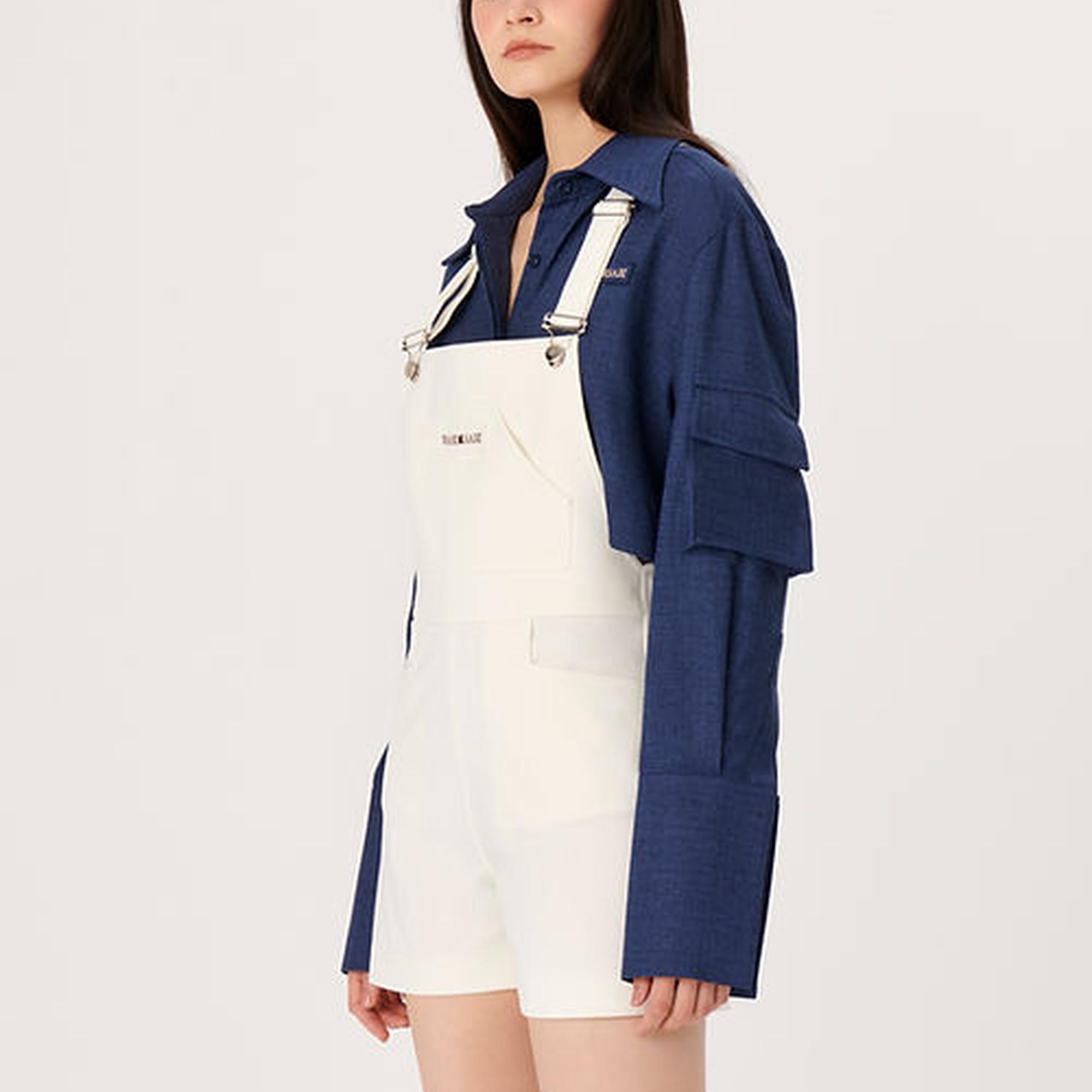 Wabi Sabi Kadın Ekru Gioia Kısa Salopet