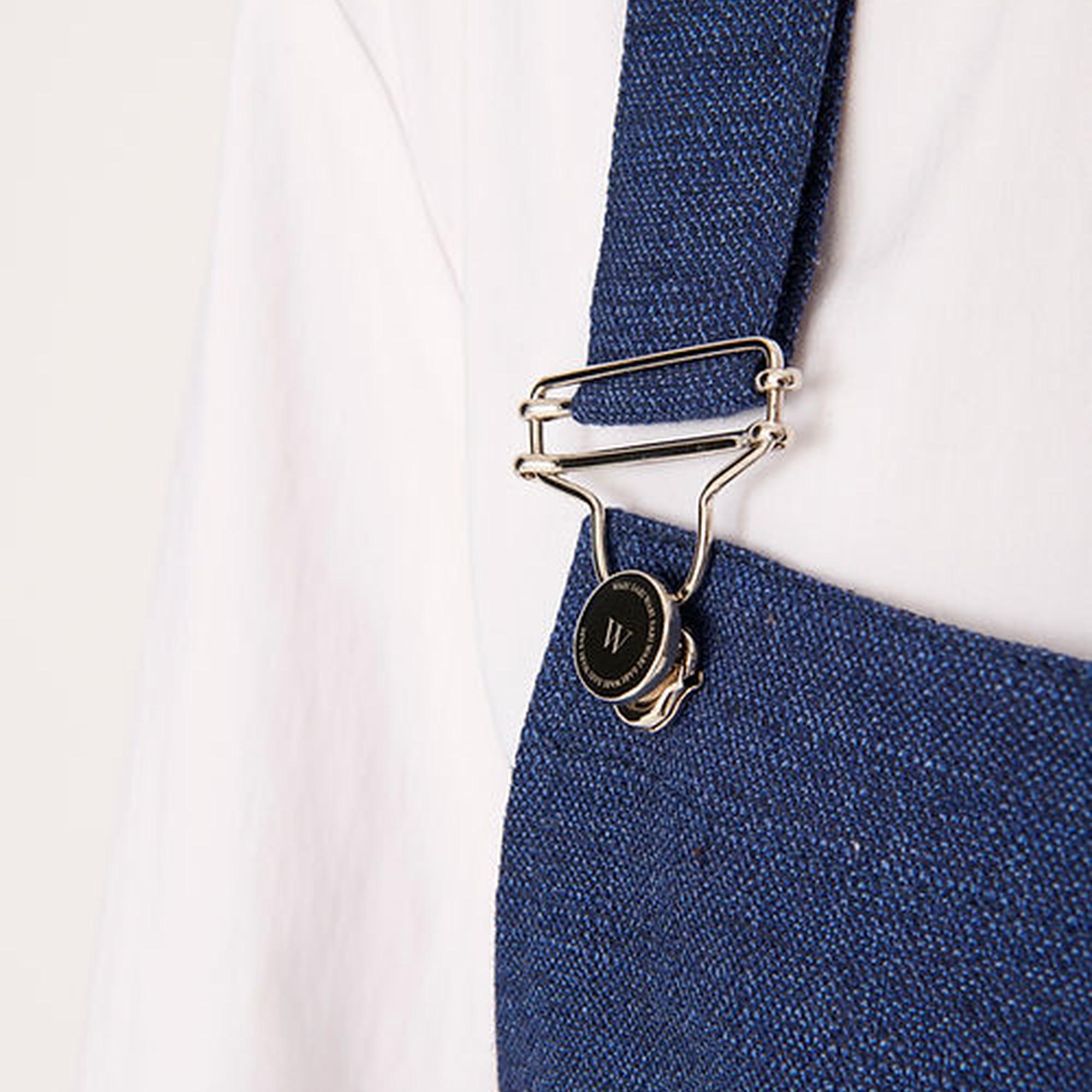 Wabi Sabi Kadın Mavi Keten Gioia Kısa Salopet