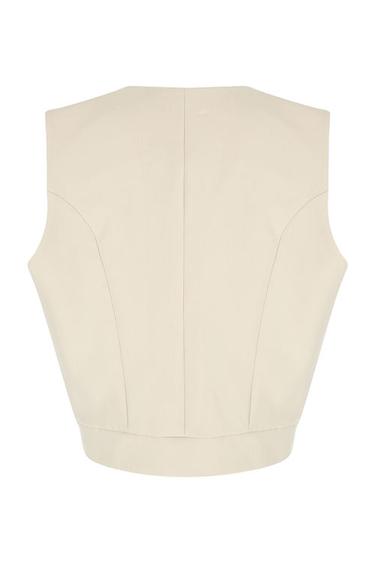  Wabi Sabi Kadın Bej Luna Bomber Yelek