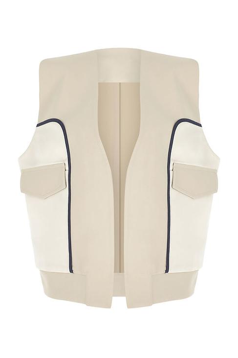  Wabi Sabi Kadın Bej Luna Bomber Yelek