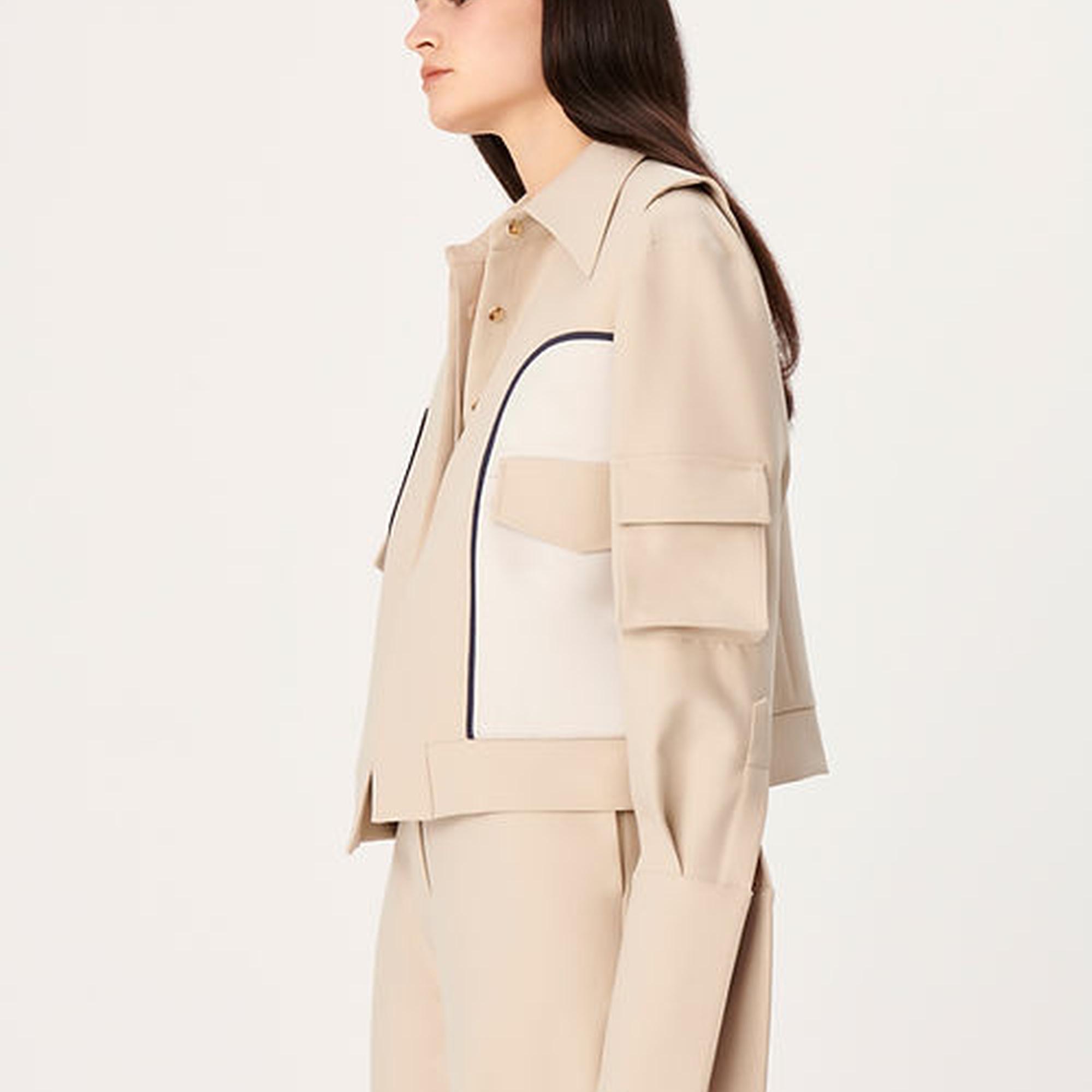 Wabi Sabi Kadın Bej Luna Bomber Yelek