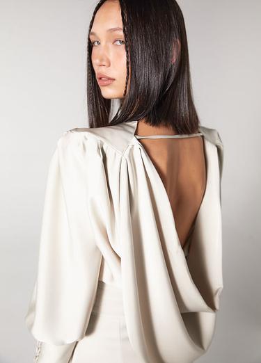  Wabi Sabi Kadın Bej Vatkalı MBÇ Top