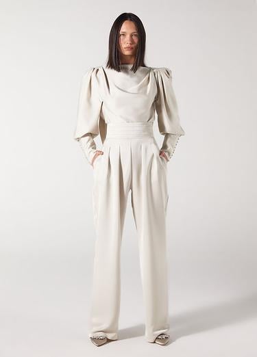  Wabi Sabi Kadın Bej Vatkalı MBÇ Top