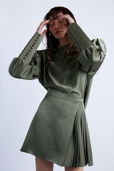  Wabi Sabi Kadın Haki MBÇ Mini Etek