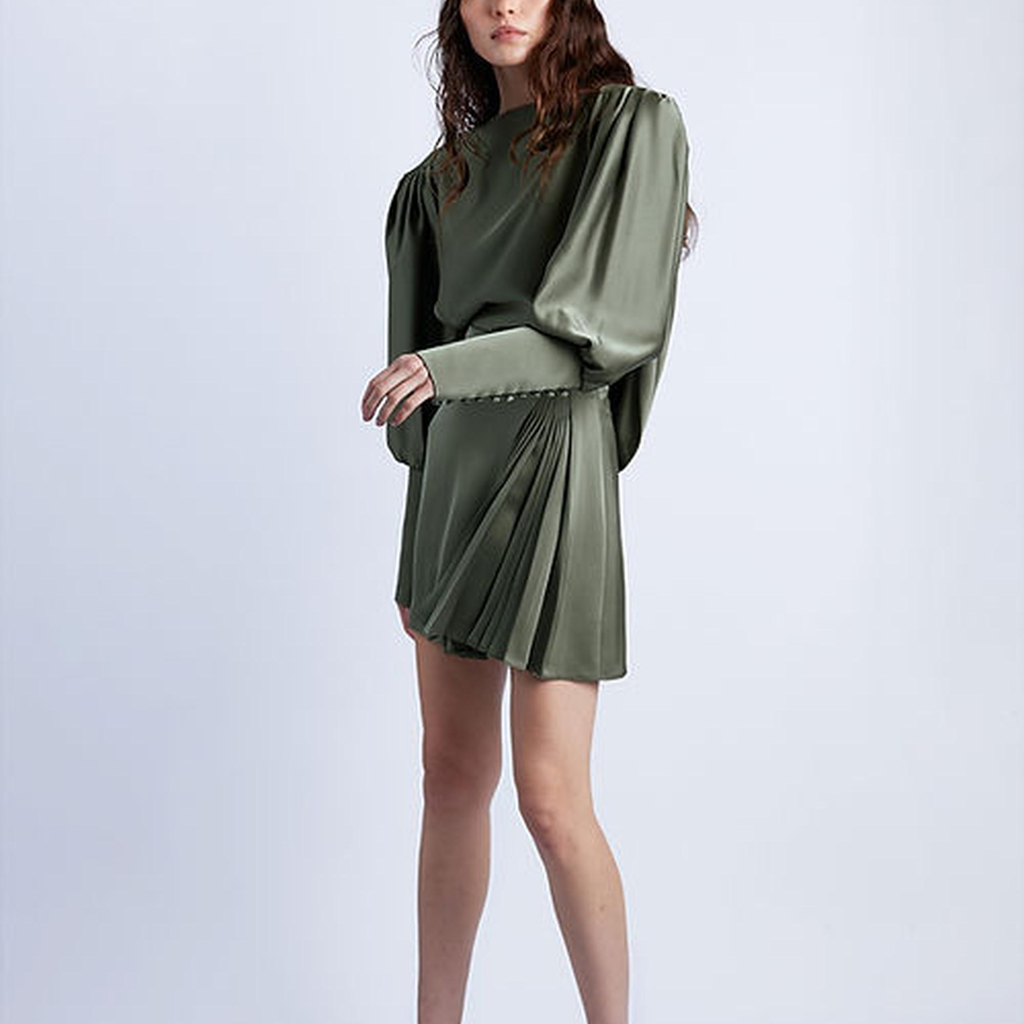 Wabi Sabi Kadın Haki MBÇ Mini Etek