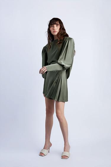  Wabi Sabi Kadın Haki MBÇ Mini Etek