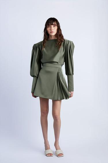  Wabi Sabi Kadın Haki MBÇ Mini Etek