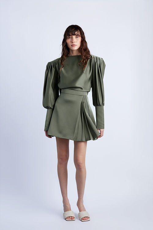  Wabi Sabi Kadın Haki MBÇ Mini Etek