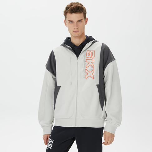  Skechers Lw Fleece Full Zip Erkek Gri Günlük Sweatshirt