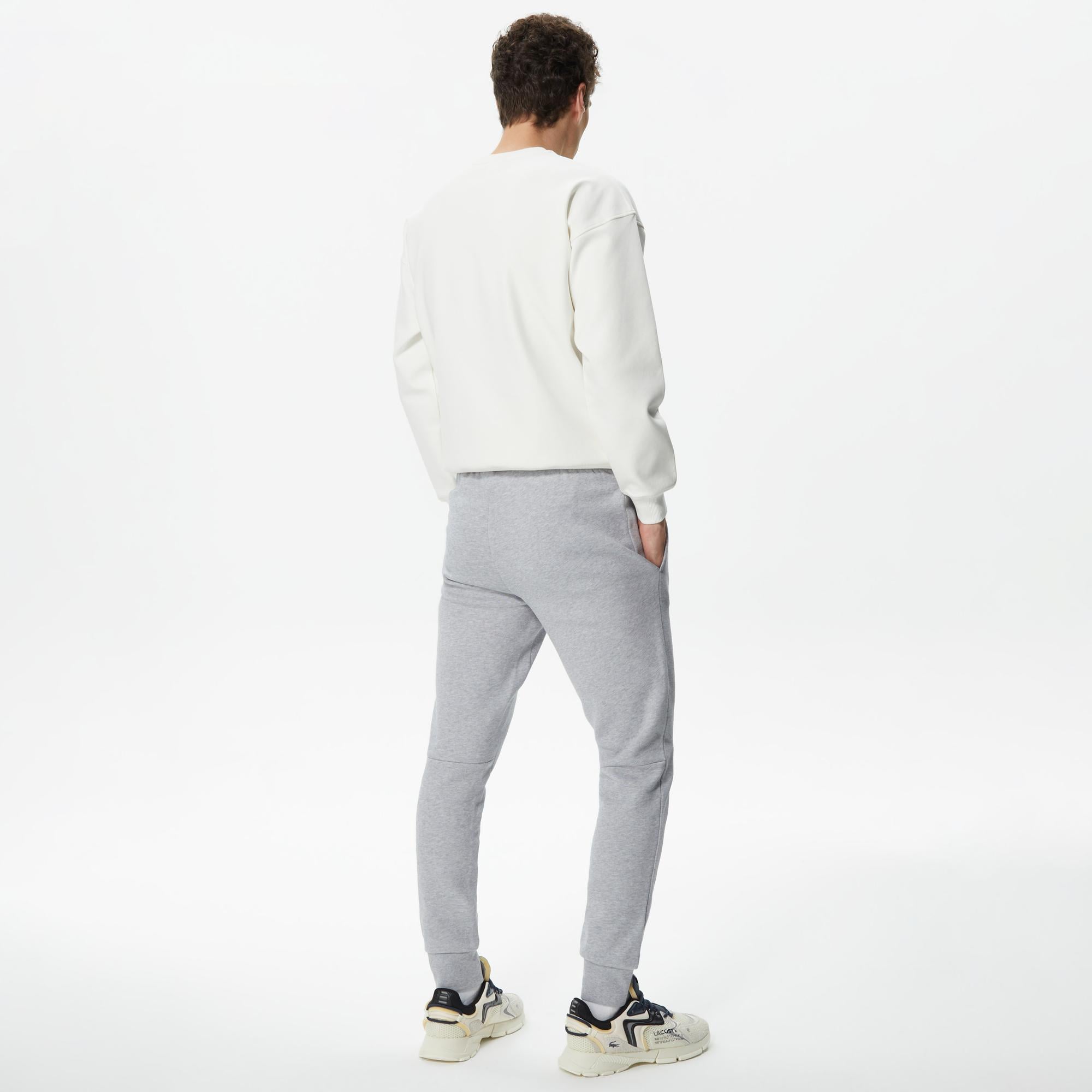 Erkek Slim Fit Organik Pamuk Gri Eşofman Altı