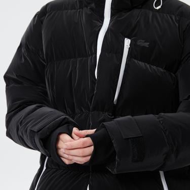  Kadın Kapüşonlu Kapitone Siyah Mont