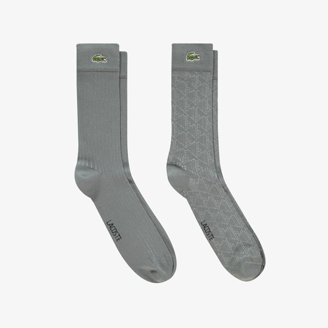  Lacoste Erkek Baskılı Koyu Gri Çorap