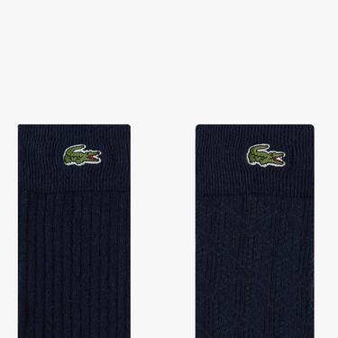  Lacoste Erkek Baskılı Lacivert Çorap
