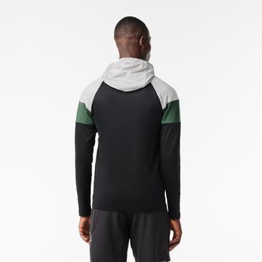  Active Erkek Kapüşonlu Renk Bloklu Siyah Sweatshirt