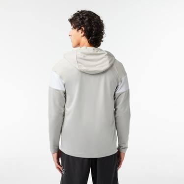  Active Erkek Kapüşonlu Renk Bloklu Gri Sweatshirt