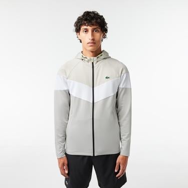  Active Erkek Kapüşonlu Renk Bloklu Gri Sweatshirt