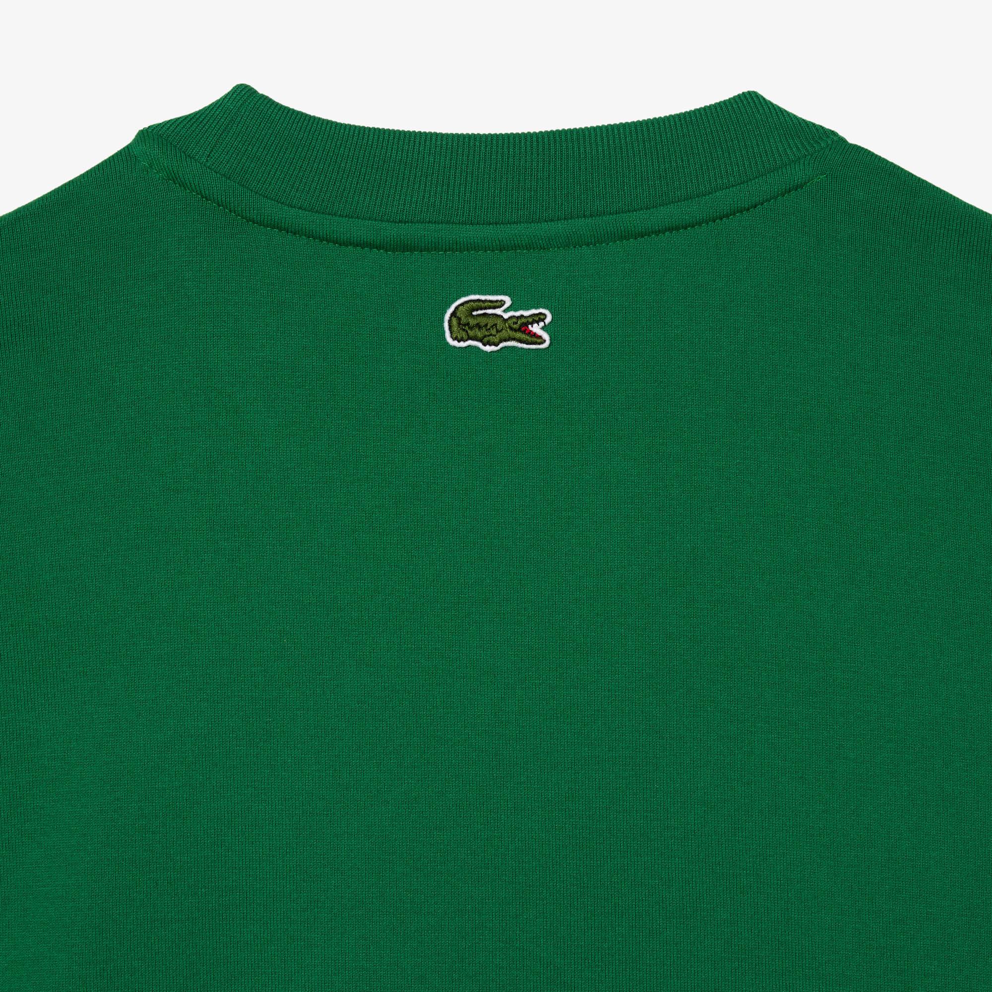 Lacoste Erkek Relaxed Fit Bisiklet Yaka Baskılı Yeşil T-Shirt