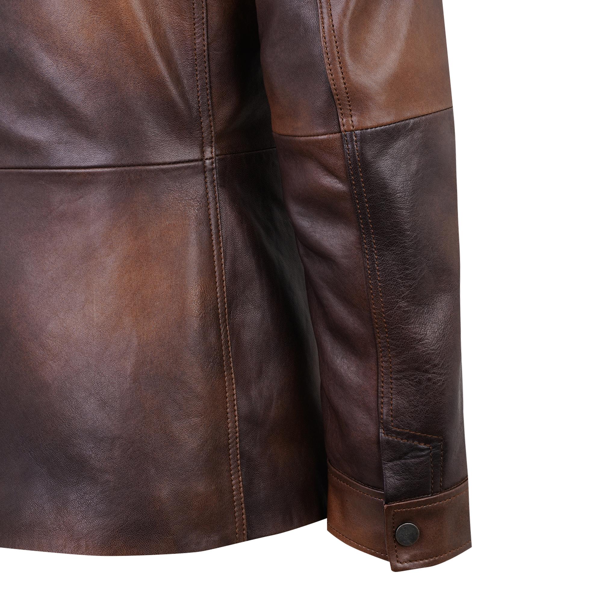 Adymn Kahve Erkek Vintage Deri Mont