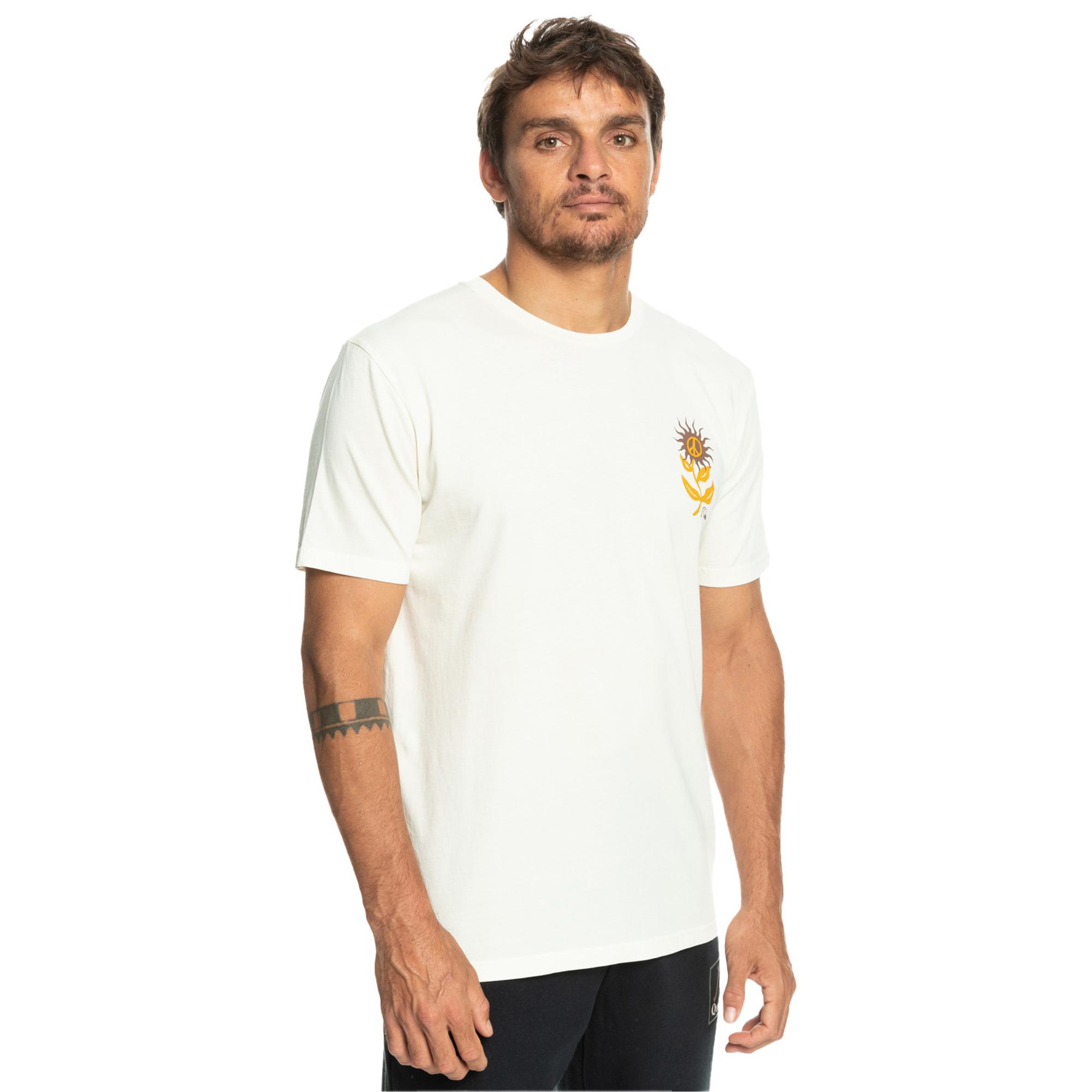 Quiksilver Sunbloom Erkek Bej Tişört