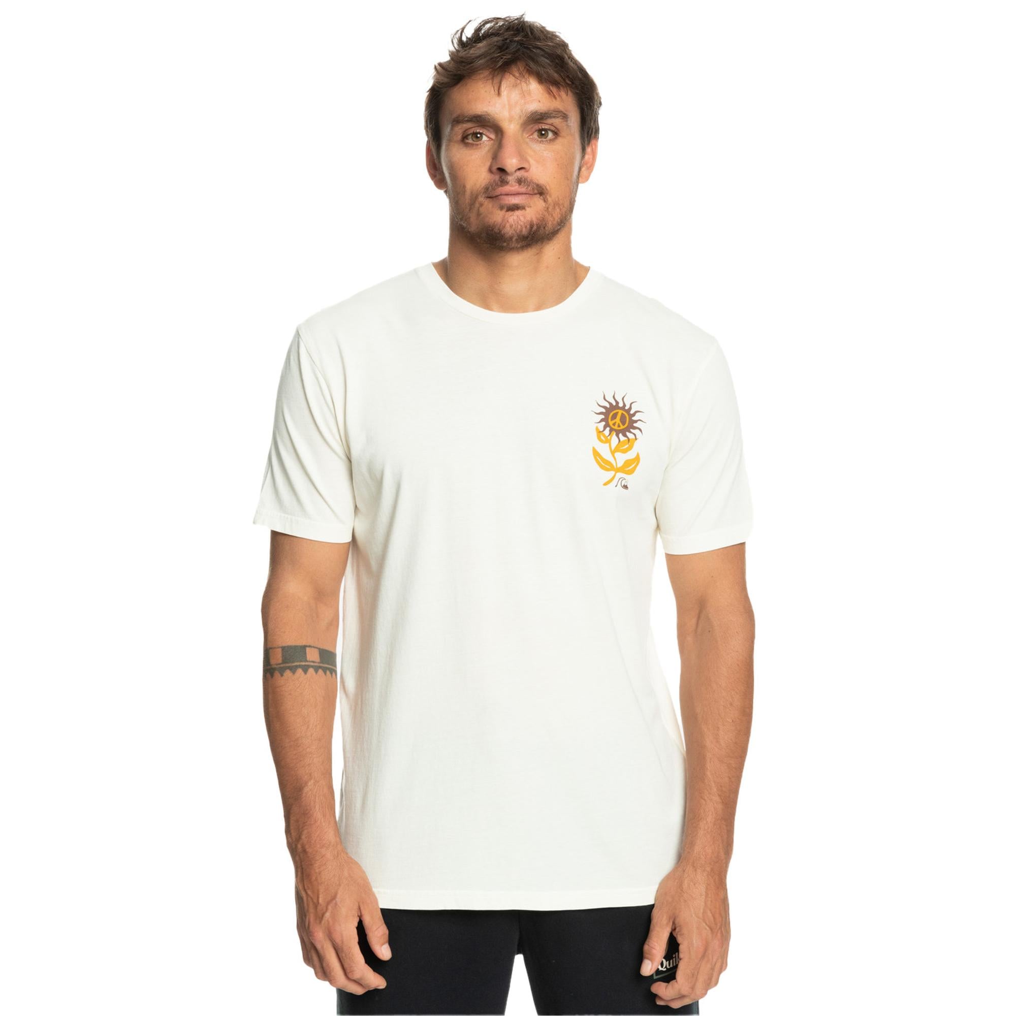 Quiksilver Sunbloom Erkek Bej Tişört
