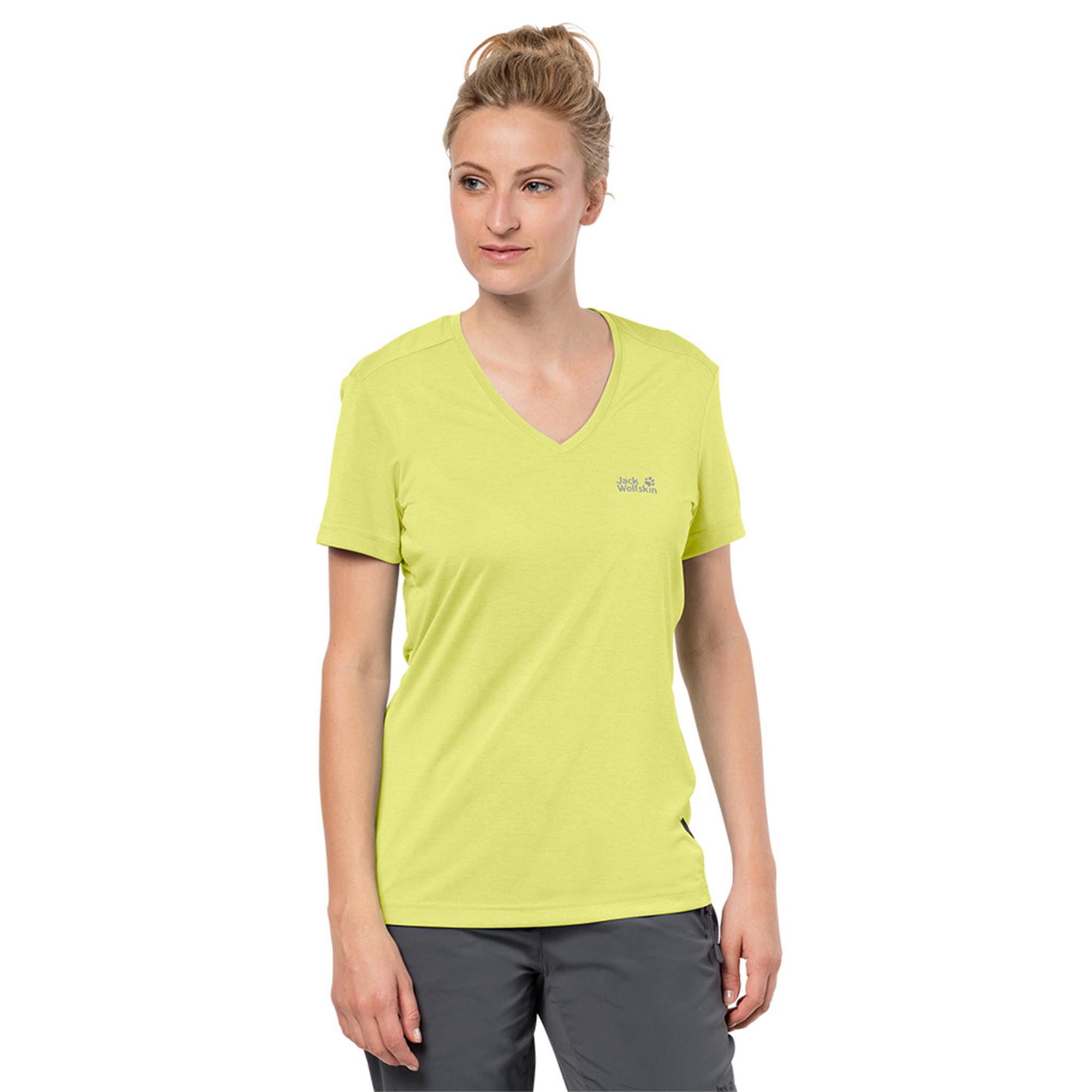 Jack Wolfskin Crosstrail T Kadın Sarı Tişört