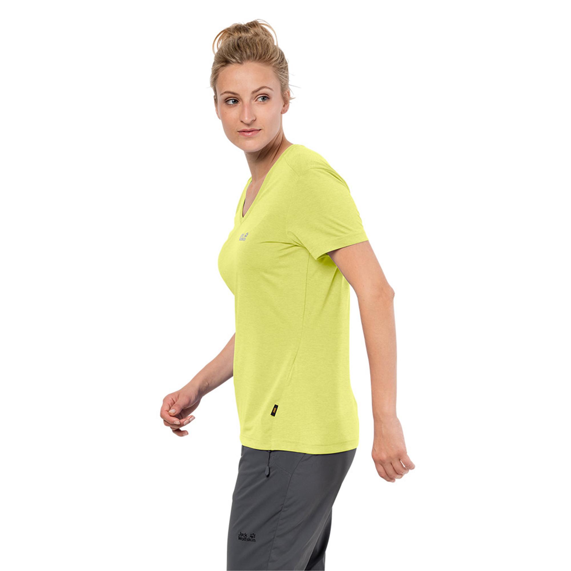 Jack Wolfskin Crosstrail T Kadın Sarı Tişört