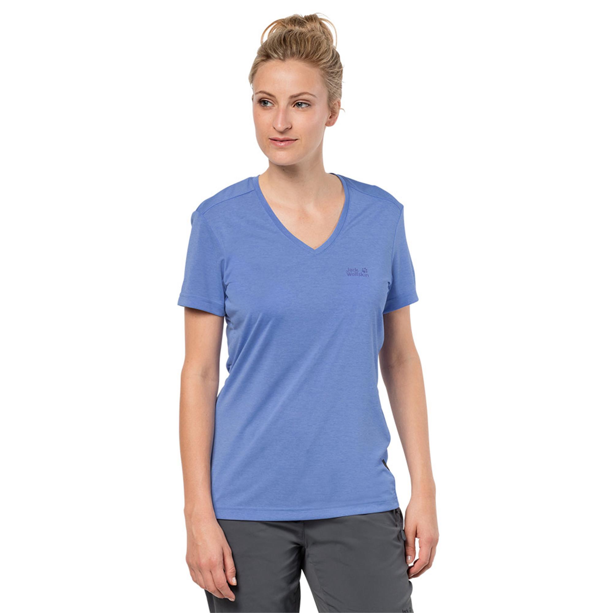 Jack Wolfskin Crosstrail T Kadın Mor Tişört