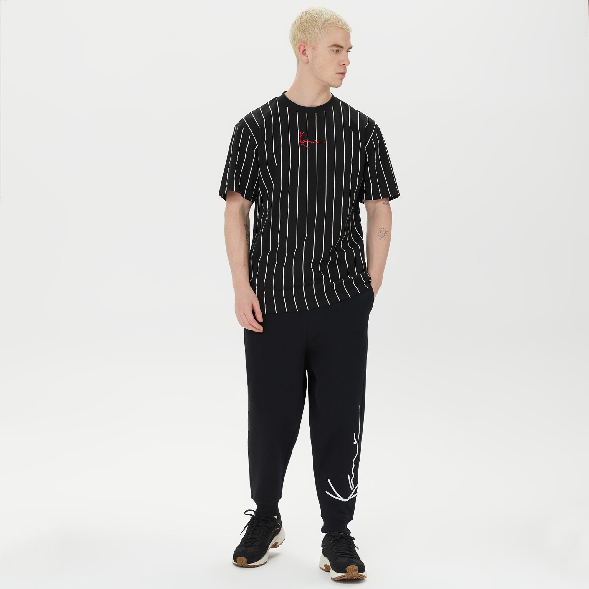 Karl Kani Small PinStripe Erkek Siyah T-Shirt