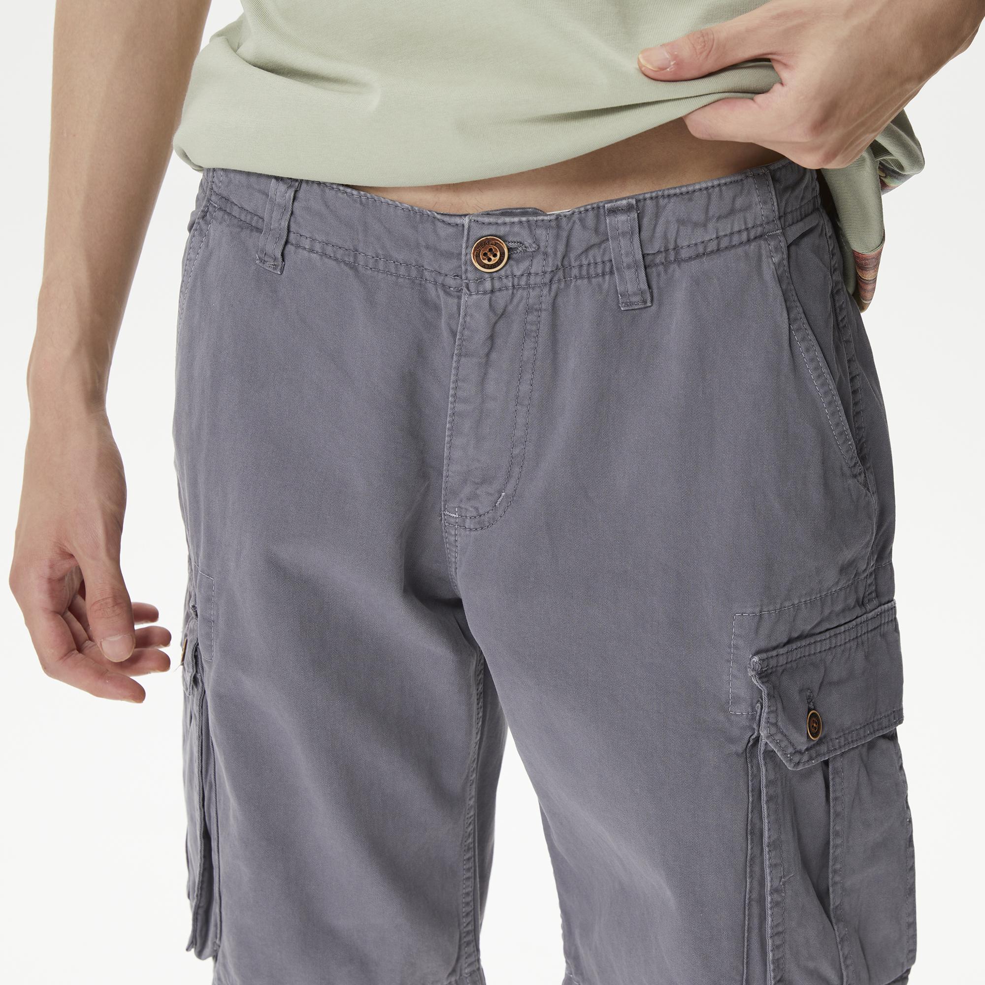 Superfly Erkek Gri Günlük Kargo Şort