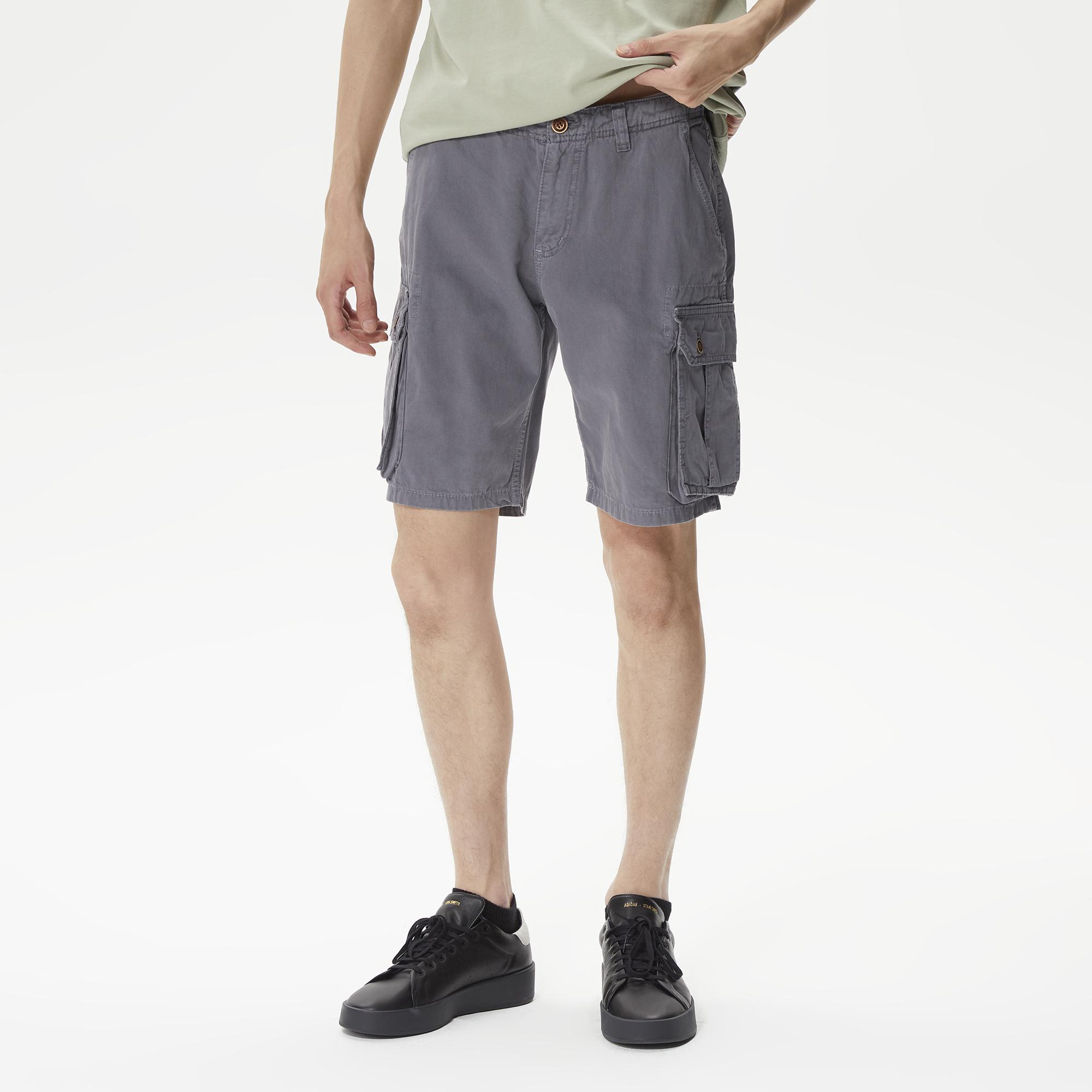 Superfly Erkek Gri Günlük Kargo Şort