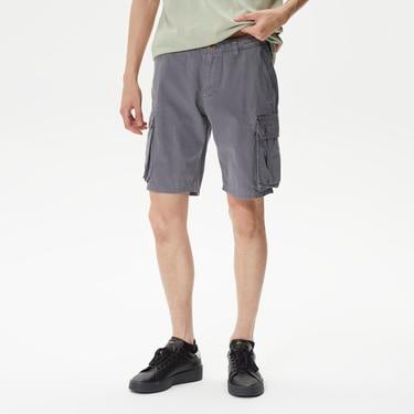  Superfly Erkek Gri Günlük Kargo Şort