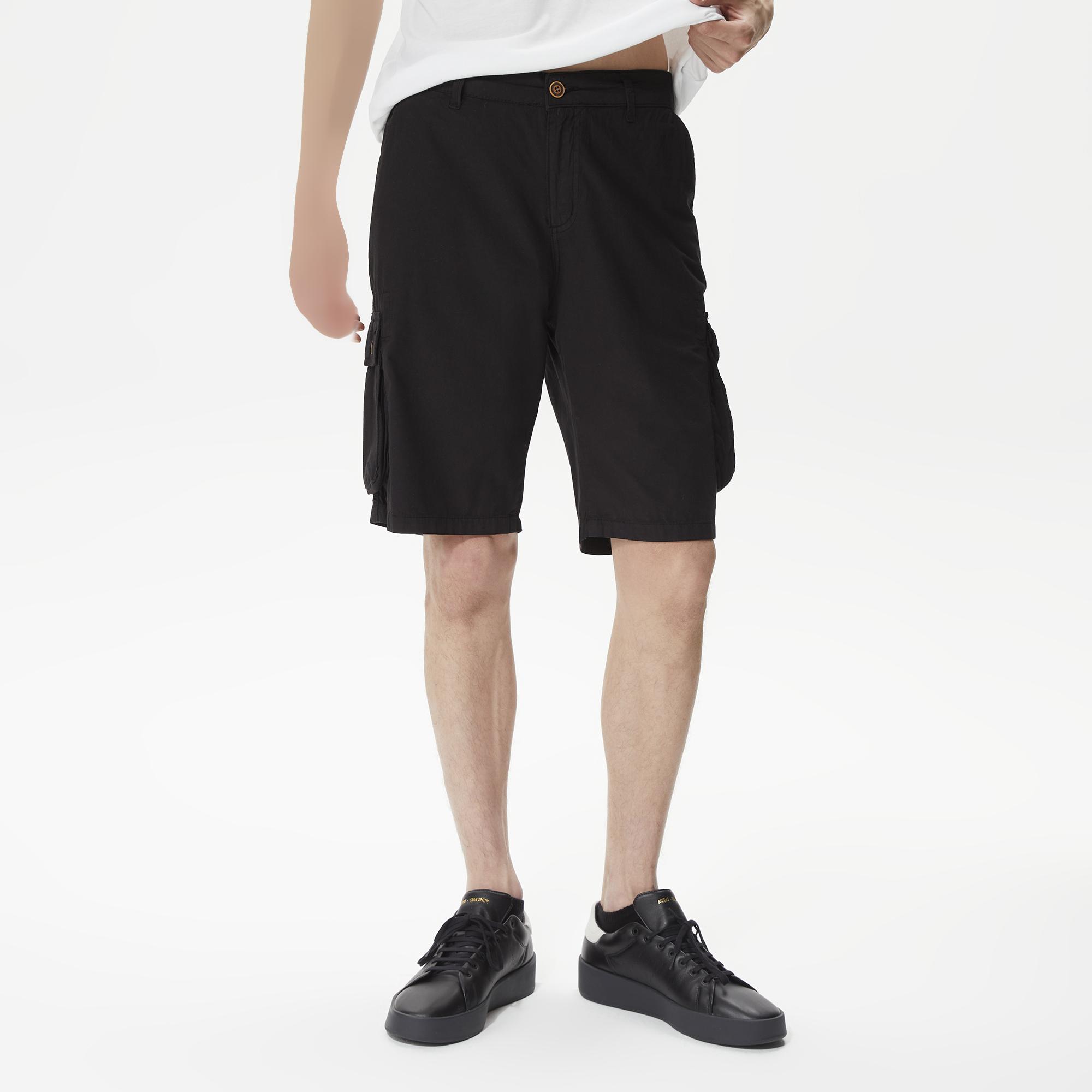 Superfly Erkek Siyah Günlük Kargo Şort