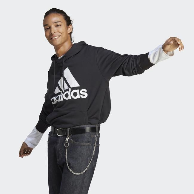  adidas Essentials French Terry Erkek Siyah Günlük Sweatshirt