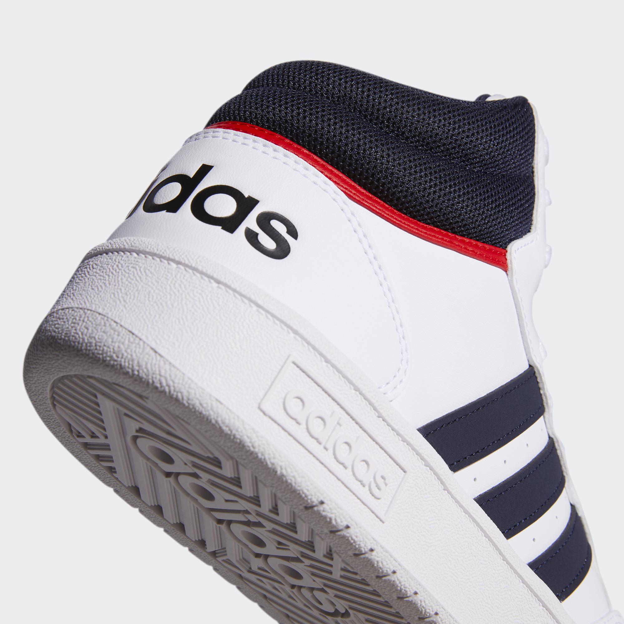 adidas Hoops 3.0 Mid Erkek Beyaz Günlük Spor Ayakkabı