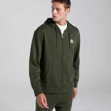  Kappa Authentic Cossar Erkek Yeşil Günlük Fermuarlı Sweatshirt