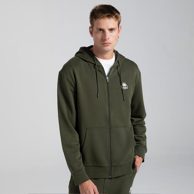  Kappa Authentic Cossar Erkek Yeşil Günlük Fermuarlı Sweatshirt