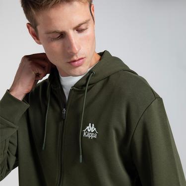  Kappa Authentic Cossar Erkek Yeşil Günlük Fermuarlı Sweatshirt
