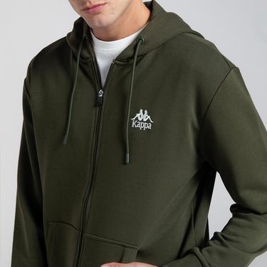  Kappa Authentic Cossar Erkek Yeşil Günlük Fermuarlı Sweatshirt
