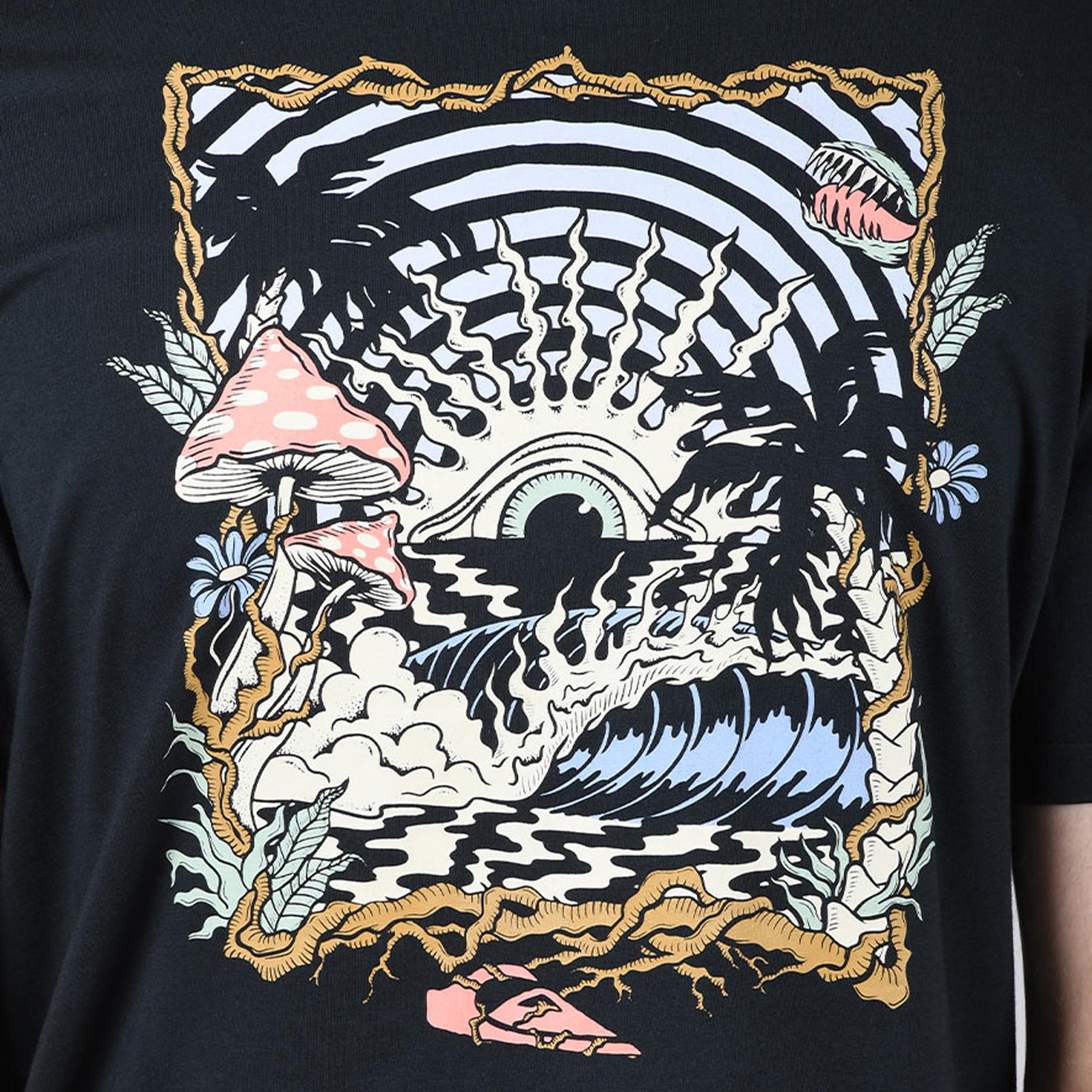 Quiksilver Wary Eye Erkek Siyah Tişört