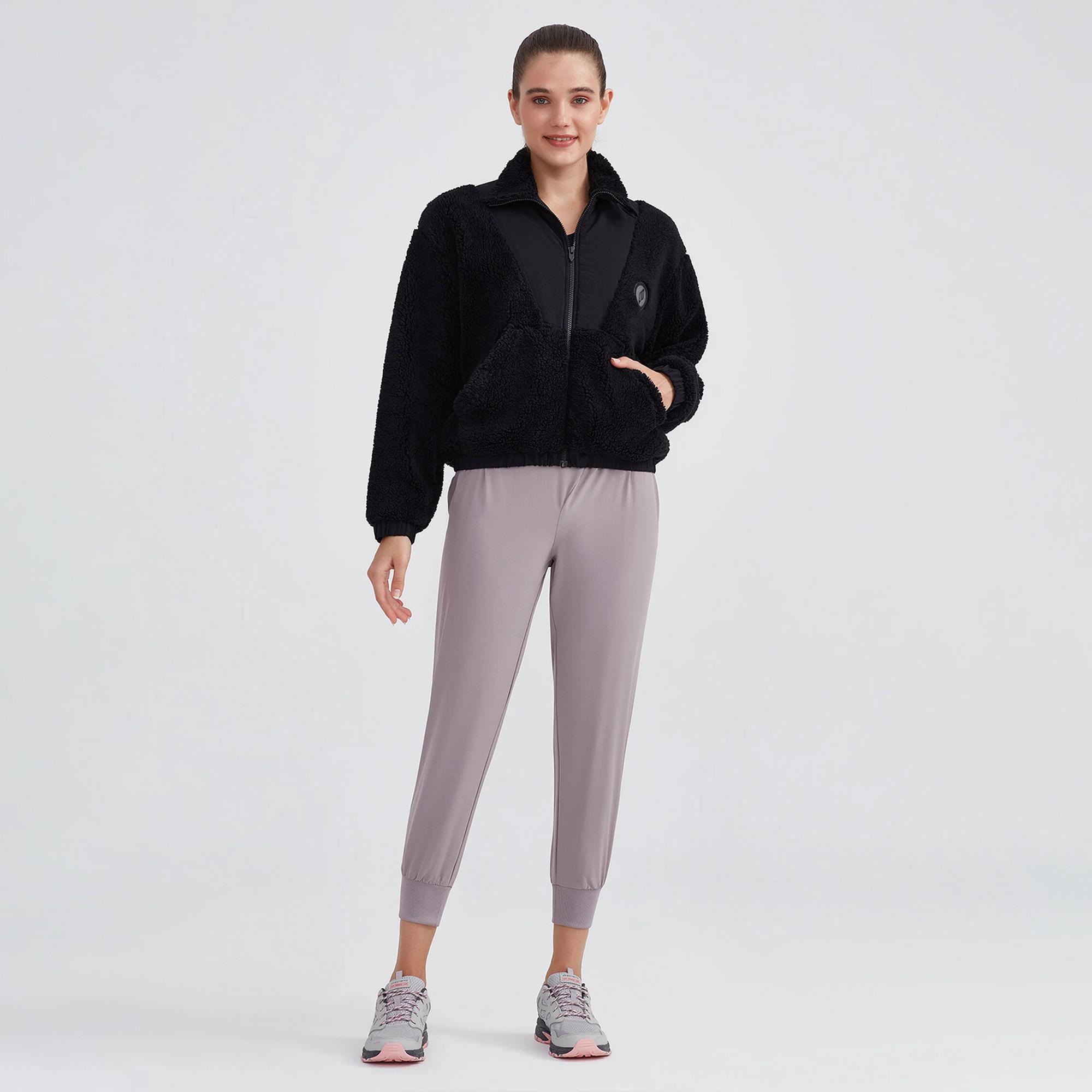 Skechers Fleece Full Zip Kadın Siyah Günlük Sweatshirt