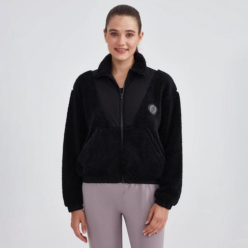  Skechers Fleece Full Zip Kadın Siyah Günlük Sweatshirt