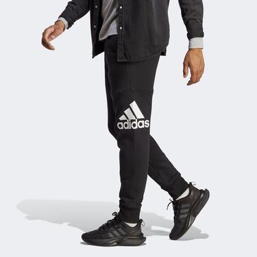  adidas Essentials French Terry Tapered Cuff Logo Erkek Siyah Günlük Eşofman Altı
