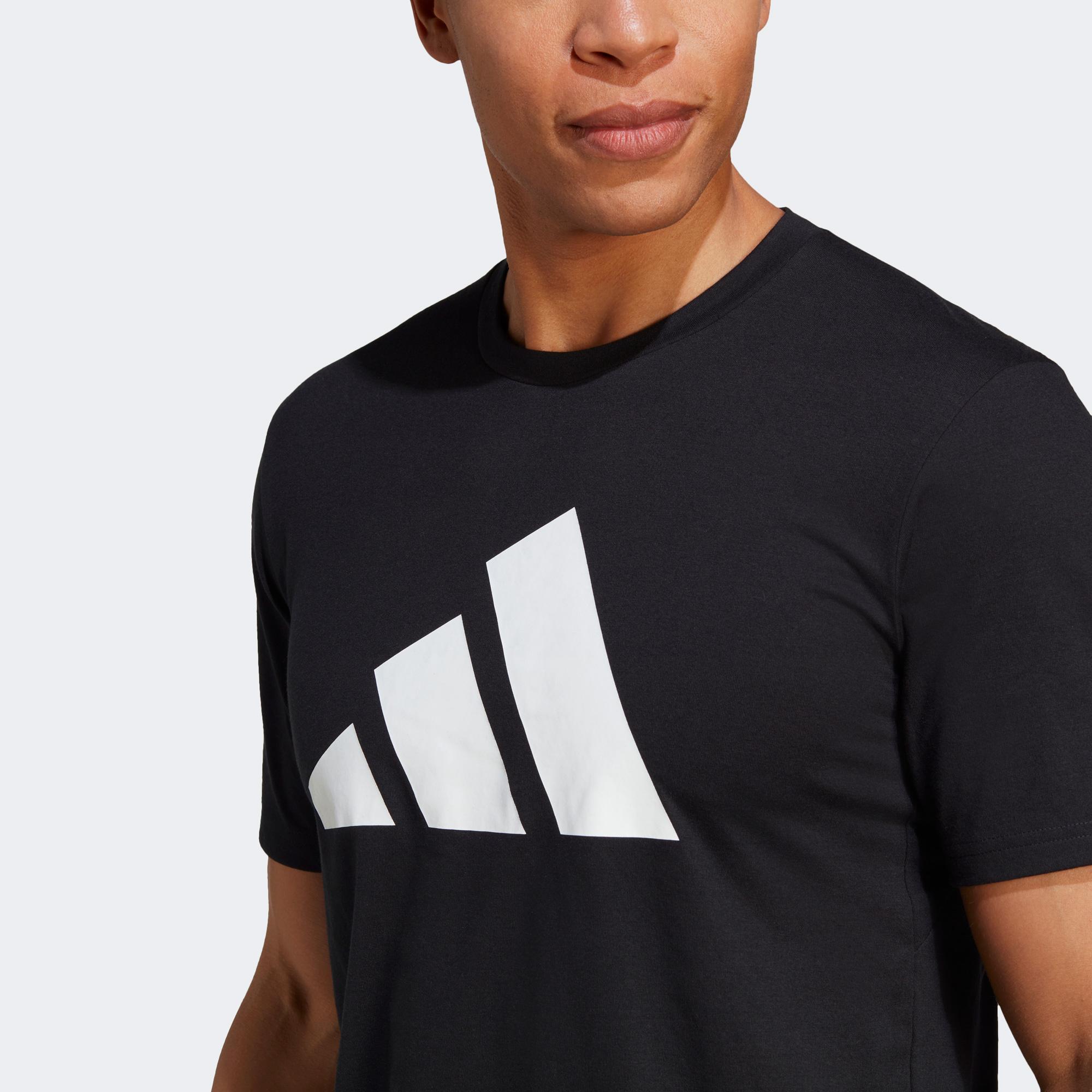 adidas Essentials Logo Erkek Siyah Antrenman T-Shirt