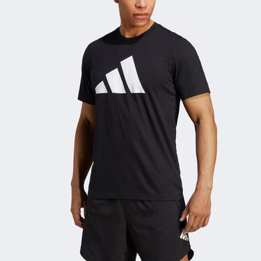  adidas Essentials Logo Erkek Siyah Antrenman T-Shirt