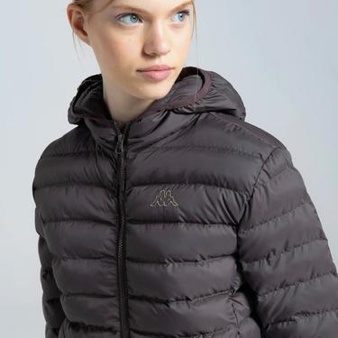  Kappa Logo Riju Kadın Siyah Günlük Mont