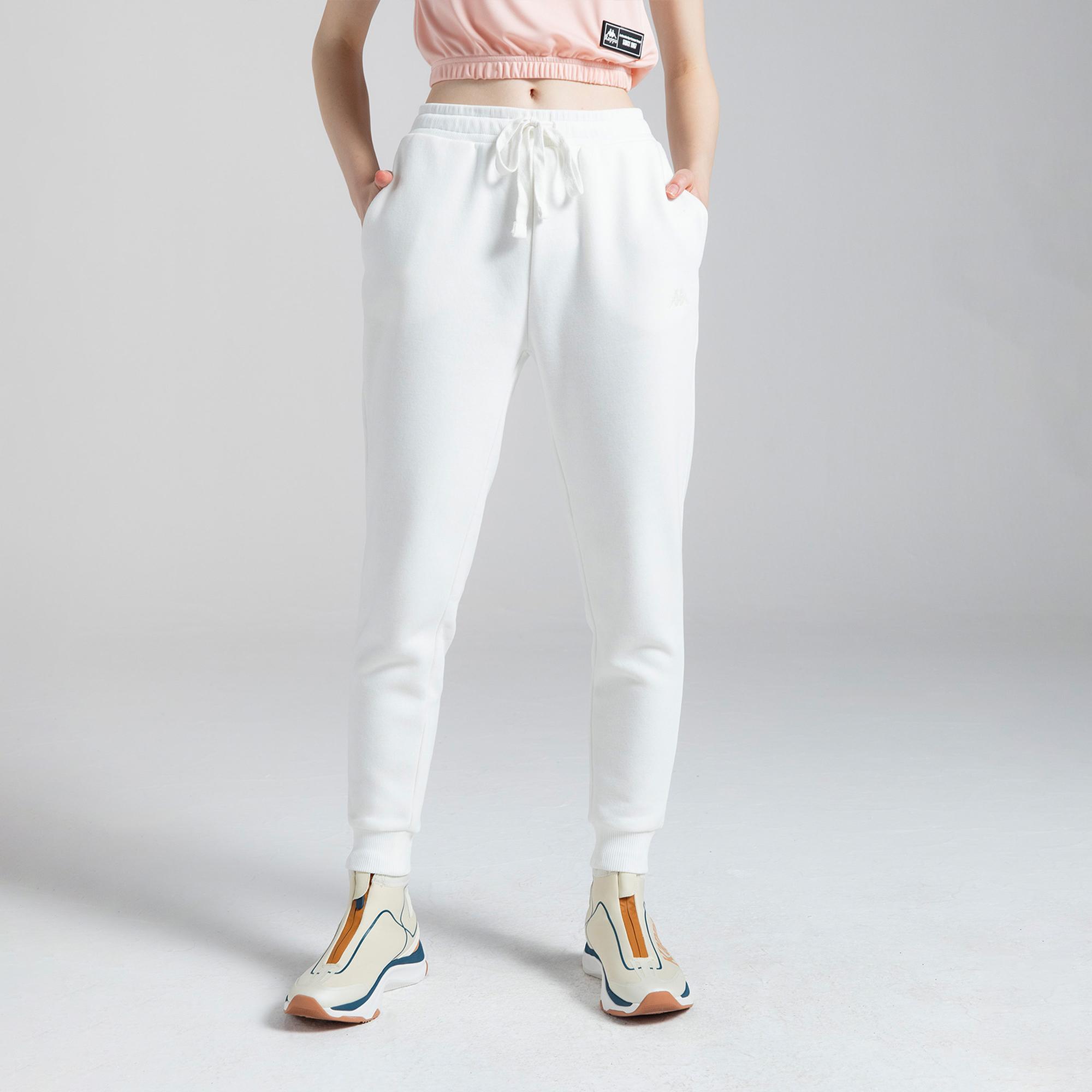 Kappa Authentic Yoko Kadın Beyaz Günlük Eşofman Altı